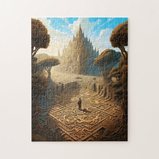 Puzzle Surreal Maze Castle Paisaje Fantasía Arte (Vertical)