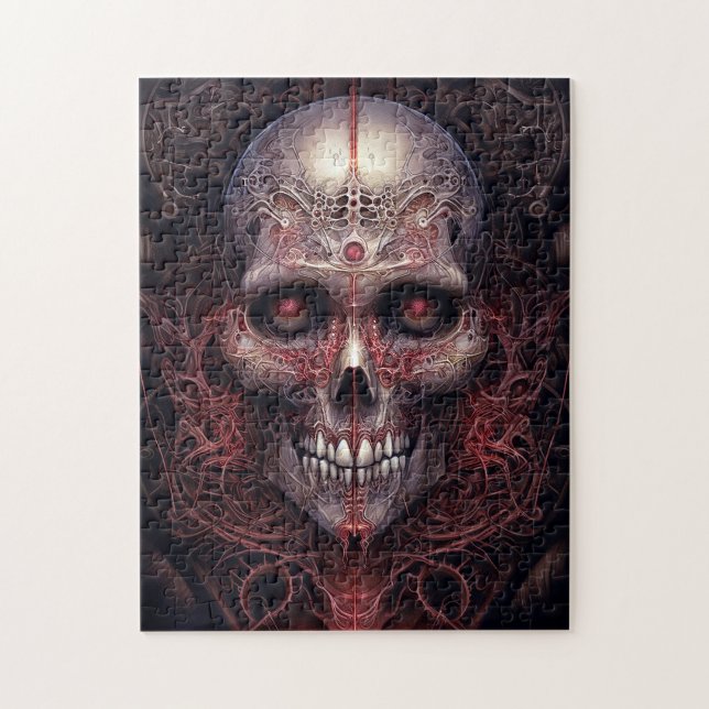 Puzzle Surreal Skull Arte de horror gótico (Vertical)