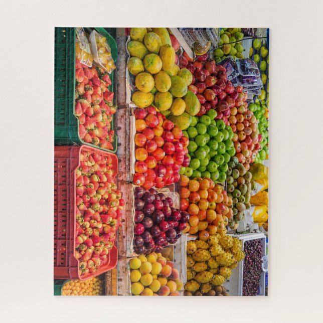 Puzzle Surteido de puesto de frutas delicioso (Vertical)
