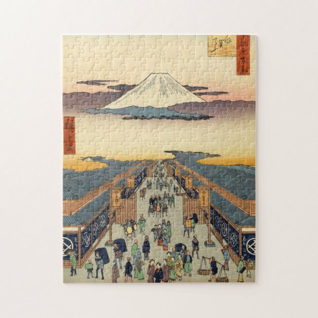 Puzzle Suruga Street Suruga Cho 1856 Hiroshige Utagawa (Vertical)