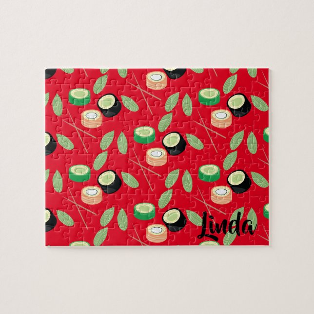 Puzzle Sushi Cucumber arroja verde comida asiática (Horizontal)