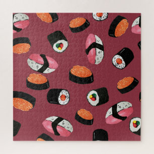 Puzzle Sushi Onigiri Rolls: Ilustracion sin mar