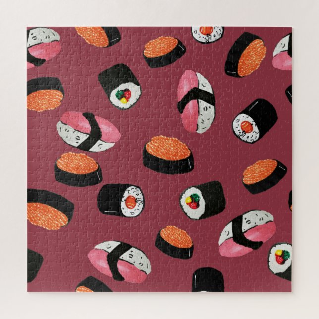 Puzzle Sushi Onigiri Rolls: Ilustracion sin mar (Vertical)