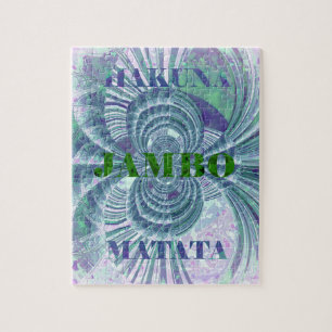 Puzzle Swaga Jambo Hakuna Matata Kenya Giraffe Safari Wo