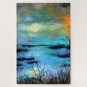 Puzzle Swamp - Arte acuarela