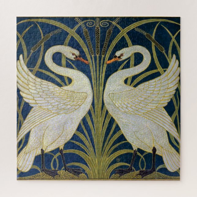 Puzzle Swan, Rush e Iris de Walter Crane (Vertical)