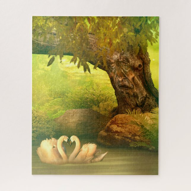 Puzzle Swans (Vertical)