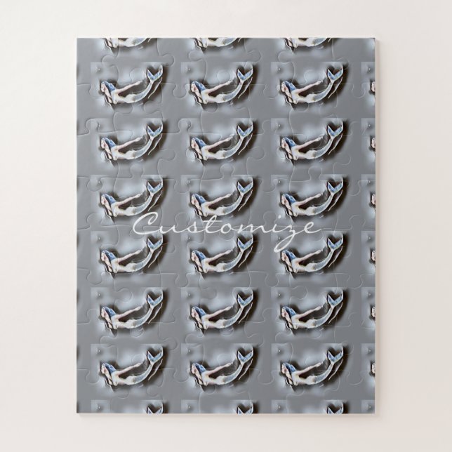 Puzzle Swimming Mermaid Thunder_Cove Grey (Vertical)