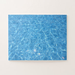 Puzzle Swimming Pool Blue Water Aqua Template