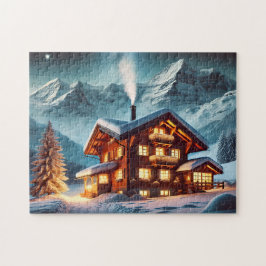 Puzzle Swiss Chalet Starry Alps Cabin