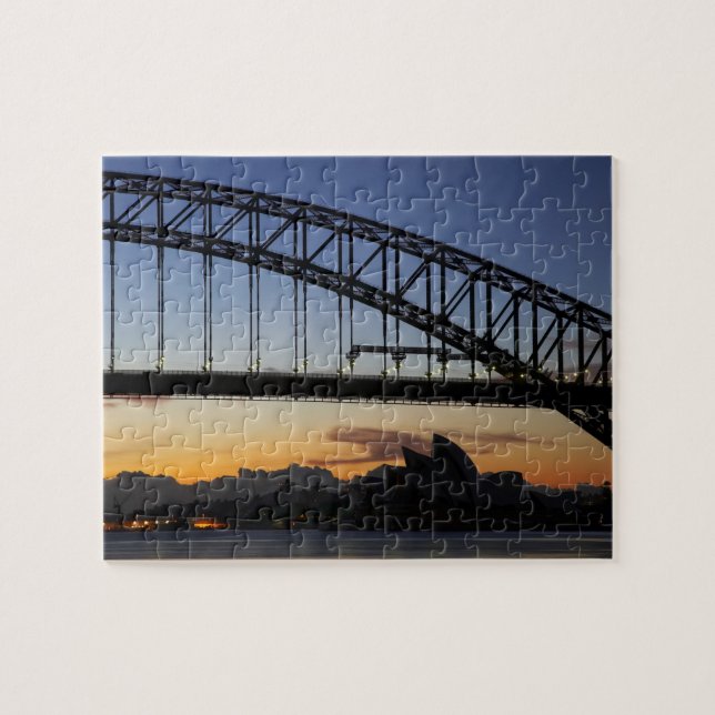 Puzzle Sydney Harbour Bridge y Sydney Opera House en 2 (Horizontal)