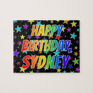 Puzzle "SYDNEY" Nombre, Divertido "FELIZ CUMPLEAÑOS"