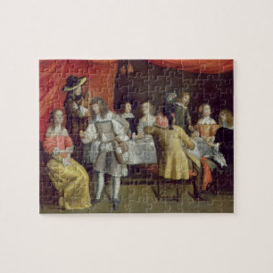 Puzzle T30878 Elegant Company que cena debajo de un toldo