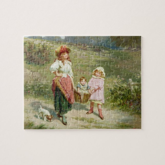 Puzzle T33572 al mercado, comprar un cerdo gordo (Horizontal)