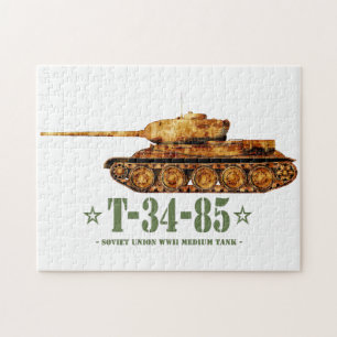 Puzzle T-34-85 Tanque Medio Soviético de la Segunda Guerr