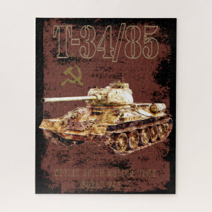 Puzzle T-34-85 Unión Soviética tanque medio de la Segunda