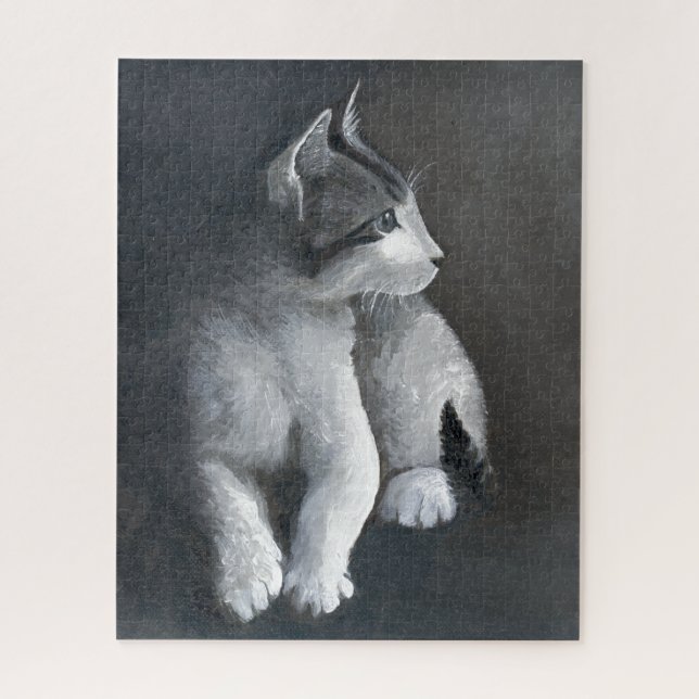 Puzzle Tabby Kitten (Vertical)