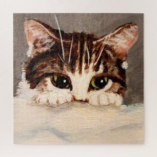 Puzzle Tabby Kitten Shy y Curioso
