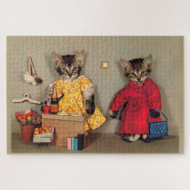 Puzzle tabby kitten y cashier tabby kitten (Horizontal)