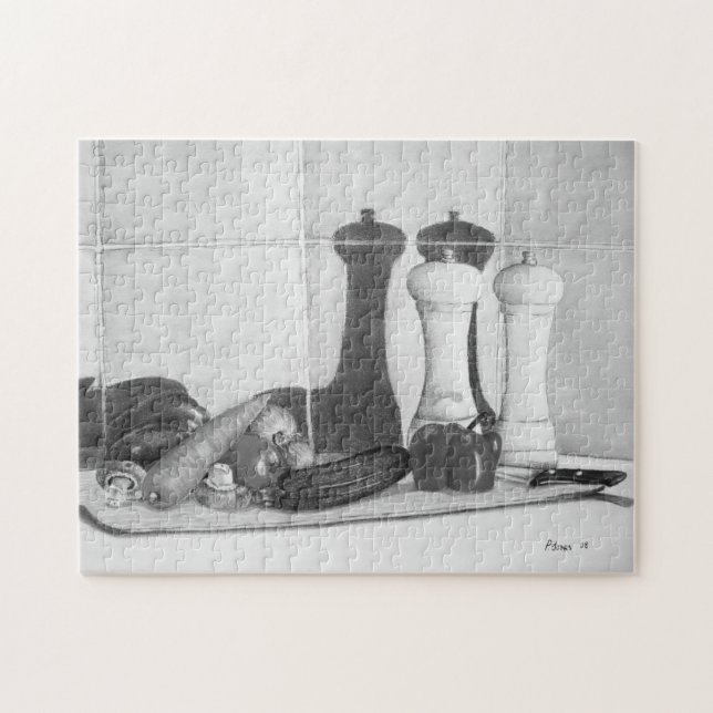 Puzzle tabla de corte con pintura de vegetales (Horizontal)