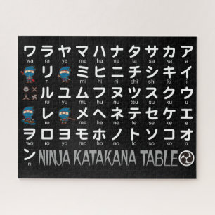 Puzzle Tabla de Katakana japonesa Ninja Boy