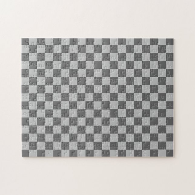Puzzle Tablero de ajedrez de combinación gris de Shirley  (Horizontal)