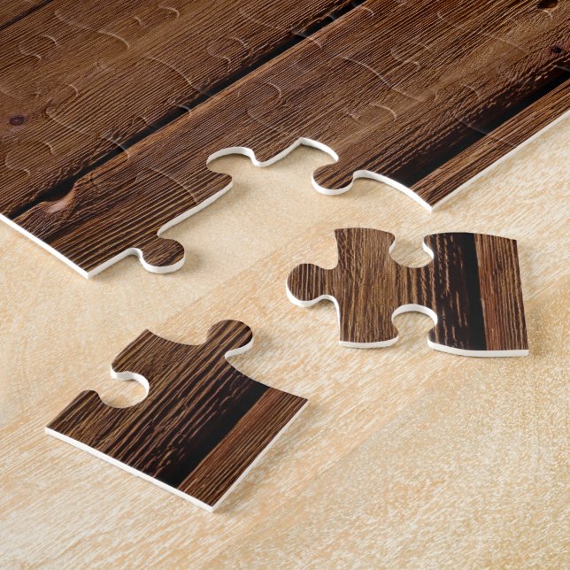 Puzzle Tablones de madera oscuros (Lado)