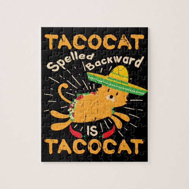 Puzzle Taco gráfico del gato de Tacocat Cinco de Mayo (Vertical)