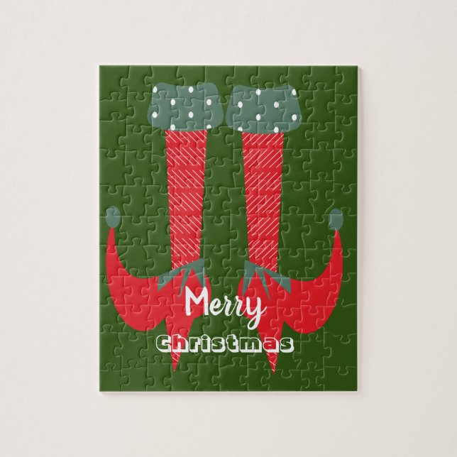 Puzzle Tacones de Duende de Navidad Feliz Navidad (Vertical)