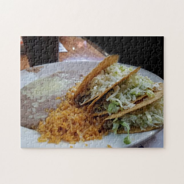 Puzzle Tacos creativos frijoles foto de arroz rompecabeza (Horizontal)