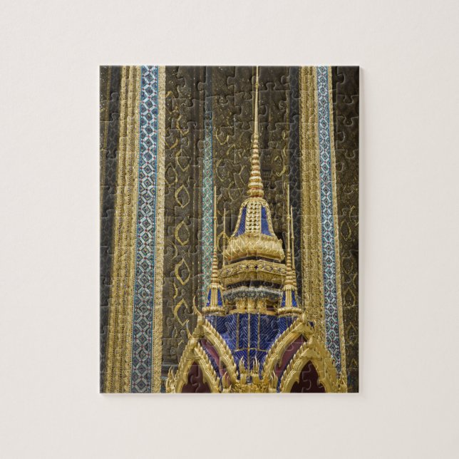 Puzzle Tailandia, Bangkok. Detalles de ornamentados decor (Vertical)