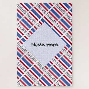 Puzzle Tailandia y la bandera tailandesa con azulejos per