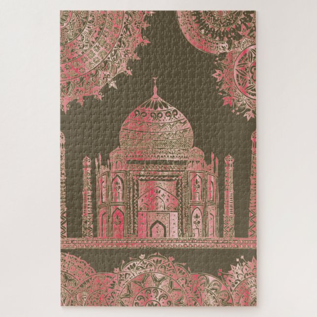 Puzzle Taj Mahal - Estilo bohemio oriental (Vertical)
