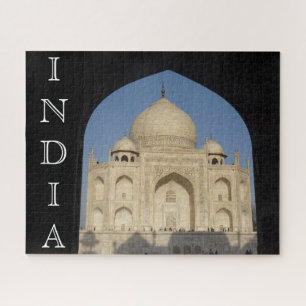 Puzzle taj mahal silhouette