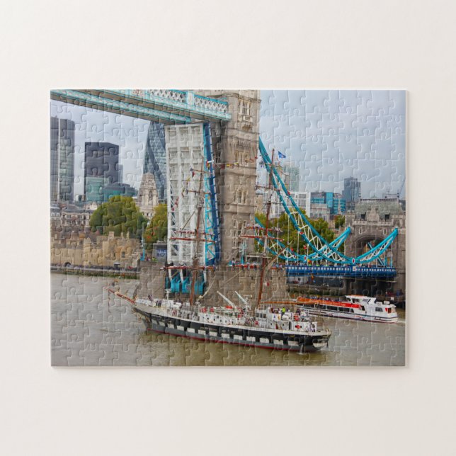 Puzzle Tall Ships River Thames London. (Horizontal)
