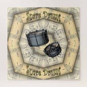 Puzzle Tambores Snare ~ Diseño musical extraño ~ Único ~