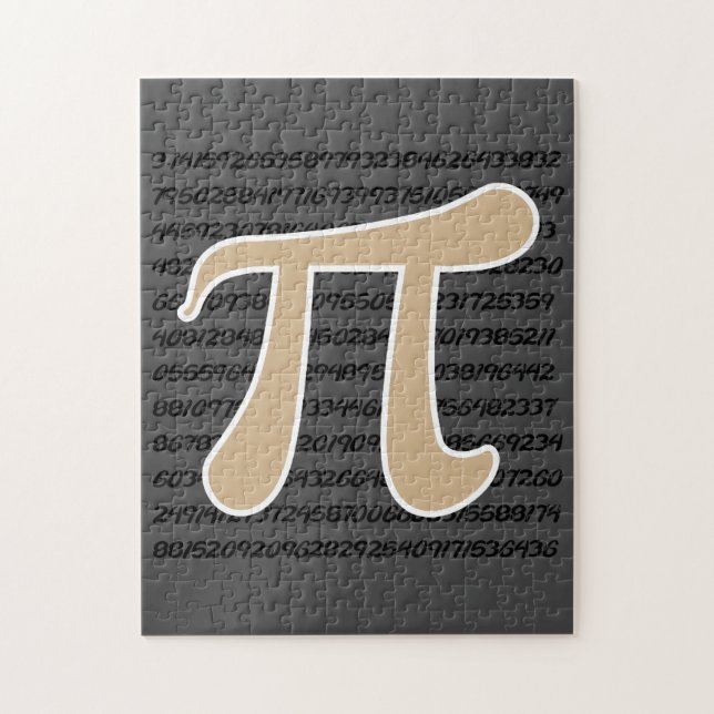 Puzzle Tan Brown Pi (Vertical)