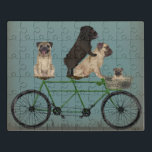 Puzzle Tandem Pug<br><div class="desc">Pug Tandem por Fabfunky. Cuenta con bichos en bicicleta al estilo caprichoso y de vapor. | 192044D</div>