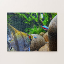 Puzzle Tanque de peces tropicales angelicales