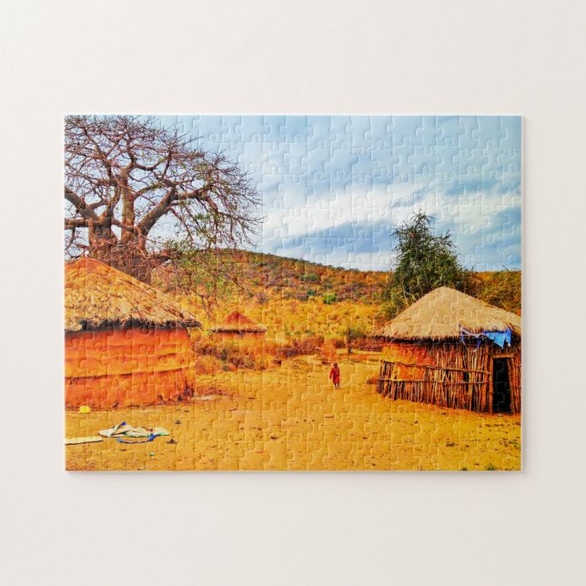 Puzzle Tanzania Massai Village (Horizontal)