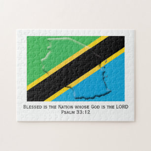 Puzzle TANZANIA Nación Bendecida BANDERA TANZANA