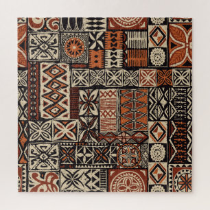 Puzzle Tapa hawaiano: Patchwork tribal