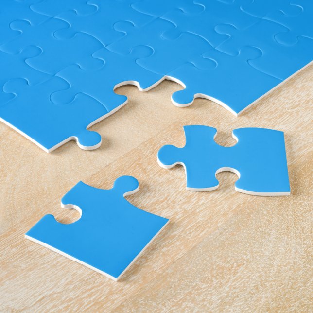 Puzzle Tapón de graduación con Diploma - Antecedentes azu (Lado)