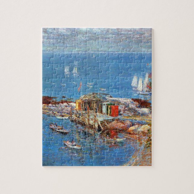 Puzzle Tarde de de Agosto, patrocinado por Childe Hassam (Vertical)
