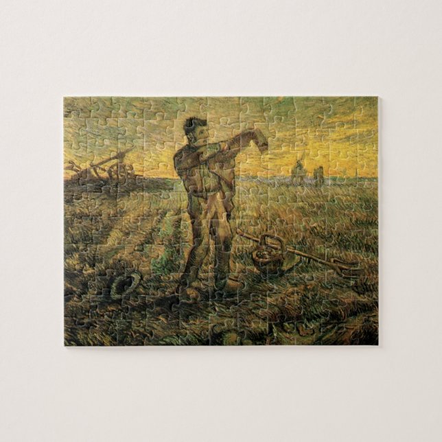 Puzzle Tarde - Fin del día de Vincent van Gogh (Horizontal)