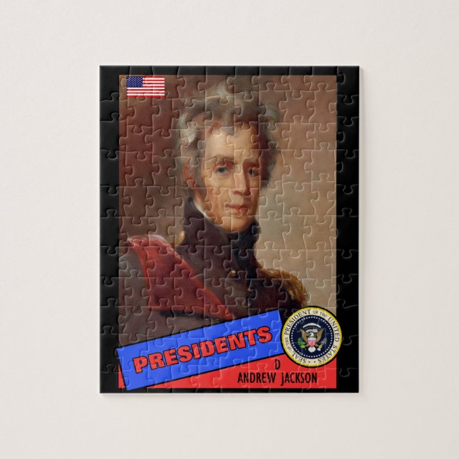 Puzzle Tarjeta de béisbol de Andrew Jackson (Vertical)