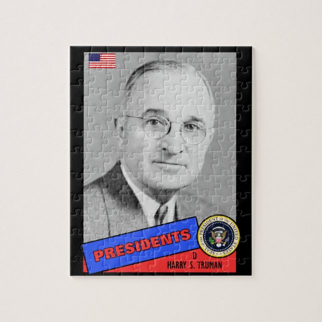 Puzzle Tarjeta de béisbol de Harry S. Truman (Vertical)