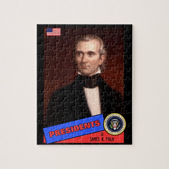 Puzzle Tarjeta de béisbol de James K. Polk (Vertical)