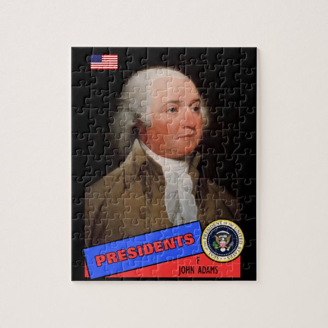 Puzzle Tarjeta de béisbol de John Adams (Vertical)