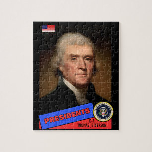 Puzzle Tarjeta de béisbol de Thomas Jefferson